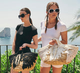 BORSA IN PAGLIA CON PIZZO BIANCO Emanuela Biffoli