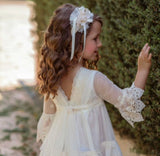 Vestito Miranda panna con pizzo panna