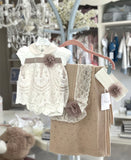 Fascia con fiore beige