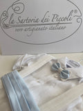 Completo cerimonia La sartoria dei piccoli panna e azzurro
