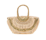 BORSA IN PAGLIA CON CATENE