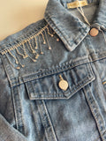 Giacca in jeans strass