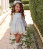 Vestito Miranda panna con pizzo panna