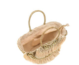 BORSA IN PAGLIA CON CATENE