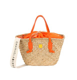 BORSA A SPALLA IN PAGLIA ARANCIO - EMANUELA BIFFOLI 22250