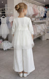 Tuta + Coprispalle in pizzo e tulle Miranda