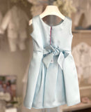 Abito Celeste Fiocco