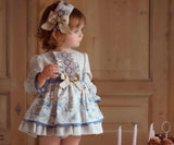 Abito beige e azzurro Miranda