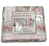 Completo trapuntato Ranuncoli Singolo- Piazza e mezza- Matrimoniale