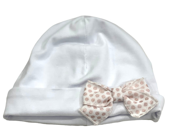 Cappello con Fiocco a pois La Sartoria Dei Piccoli