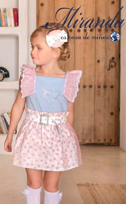 Completo Miranda Top + Gonna a Pois