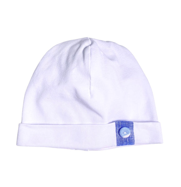 Cappello In Cotone Bianco Neonato LA SARTORIA DEI PICCOLI LK115