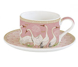 Easy life Dancing Herans tazza con piatto 240ml  in porcellana