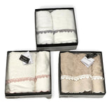 preziosaluxuryhome Set Asciugamani 1+1 Crochet