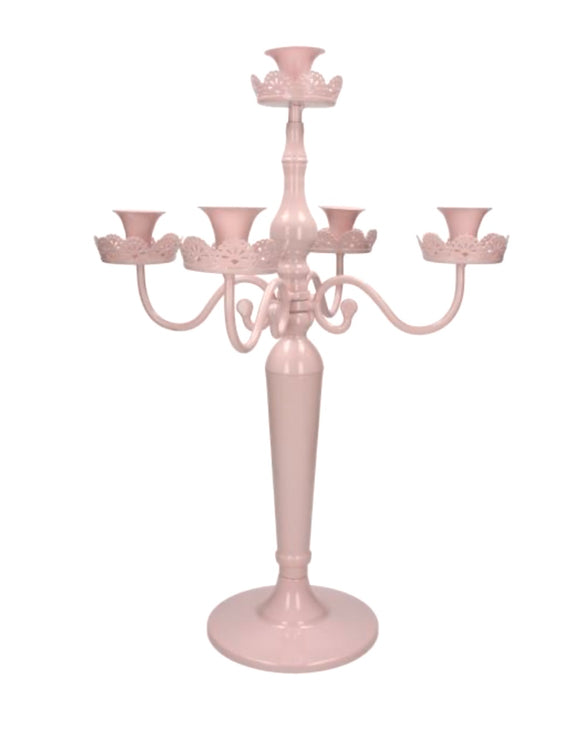 ART. T74CA560RSC CANDELIERE 5 FIAMME H 56 ARTEMIS ROSA