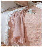 ATELIER17 COPRILETTO BOUTIS MATRIMONIALE FABLE COTONE ROSA 260*260 CM FABLEMATR