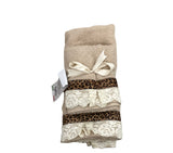 Set asciugamano 1+1 Leopardati con Pizzo