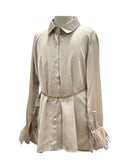 Camicia in Raso con Piume  +Colori(Champagne;Petrolio)