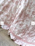 Trapuntino boutis Lovely Shabby serie Toile matrimoniale  +Colori Rosa/Tortora