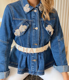 Giubbotto di Jeans con dettagli strass