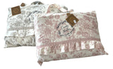 Trapuntino boutis Lovely Shabby serie Toile matrimoniale  +Colori Rosa/Tortora