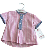 Camicia Nel Blu Rosa a righe e color jenas