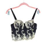 Bustino in Pizzo con Ricami Taglia Unica