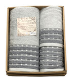 Set 3 pezzi Jaquard Pois 100% cotone