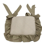 Cuscini per sedie a quadretti con volant