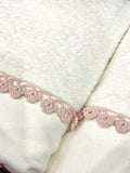 preziosaluxuryhome Set Asciugamani 1+1 Crochet