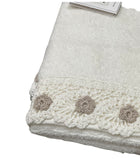 Set asciugamano + ospite fiore crochet-Preziosa