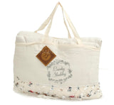 COPRILETTO TRAPUNTATO MATRIMONIALE CON VOLANT ORGANDIS   +Colori (Avorio-Rosa)