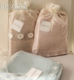 Set asciugamano + ospite fiore crochet-Preziosa