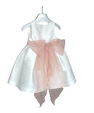 MIMILU' abito da cerimonia con cinta 312 colore BIANCO