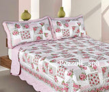 Completo trapuntato Ranuncoli Singolo- Piazza e mezza- Matrimoniale