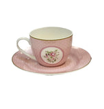 L'ARTE DI NACCHI Set 6 tazzine da caffè a fiori ceramica bianca 9x6,5x5 cm           +Colori