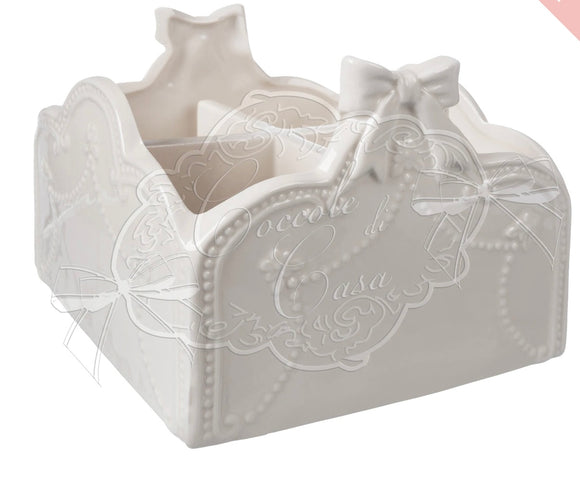 Porta posate fiocco coccole di casa