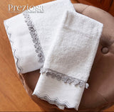 preziosaluxuryhome Set Asciugamani 1+1 Crochet