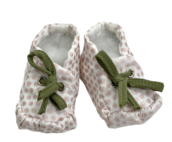 Scarpette Neonata a pois La Sartoria dei Piccoli