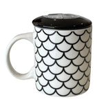 Tazza con diffusore bianca e nera cm10h