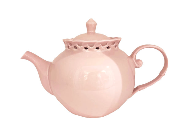 PREZIOSA LUXUrY HOME TEIERA PORCELLANA ROSA H17 CM 1400 ML PT.0003.ROSA