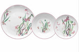 Servizio Piatti 18 Pezzi Butterfly Ball Porcellana Rosa LINEA MOON