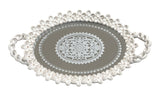 Vassoio Decorativo Shabby Chic con Specchio Coccole di Casa 40•23cm