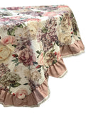 Tovaglia con pizzo roseto 90x90cm