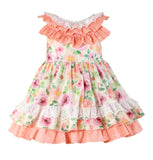 Miranda vestito con fiori arancione