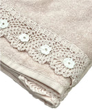 Set asciugamano + ospite fiore crochet-Preziosa
