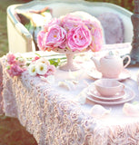 BLANC MARICLÒ - TOVAGLIA "DECO ROSE" ROSA