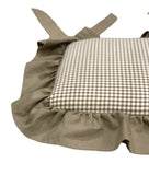 Cuscini per sedie a quadretti con volant