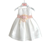 MIMILU' abito da cerimonia con cinta 312 colore BIANCO