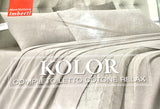 Completo letto matrimoniale  cotone relax Tortora